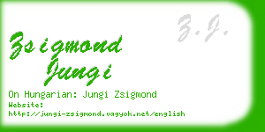 zsigmond jungi business card